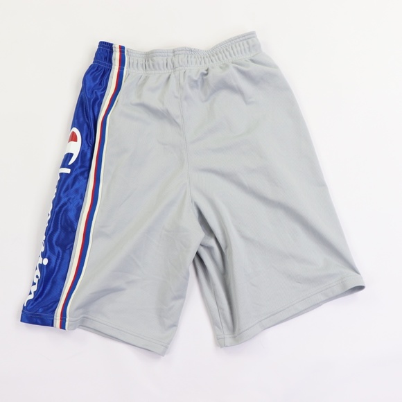 Champion Spell Out Striped Gym Shorts Gray Blue S - Picture 6 of 6
